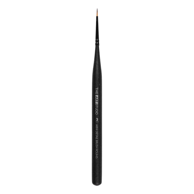 Black The Art Studio Mini Detail Brush Round 3 Brushes