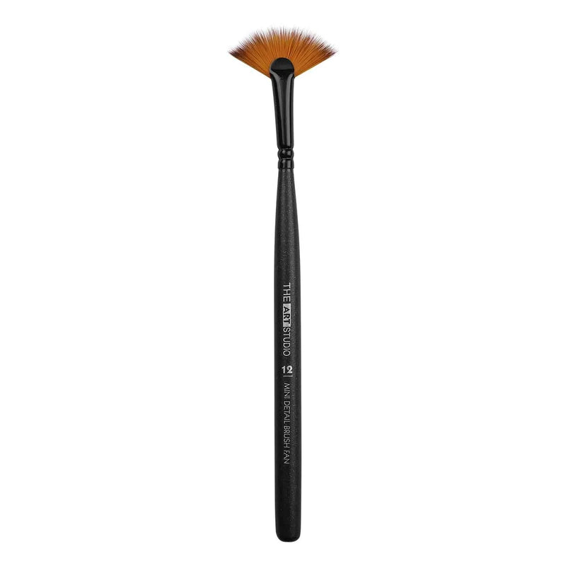Dark Slate Gray The Art Studio Mini Detail Brush Fan 12 Brushes