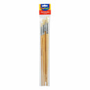 Tan Tim & Tess Round Long Handle Paint Brushes (4 Pack) Kids Painting Acccessories