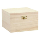Wheat Square Wooden Keepsake Box 14 x 14 x 9cm Boxes
