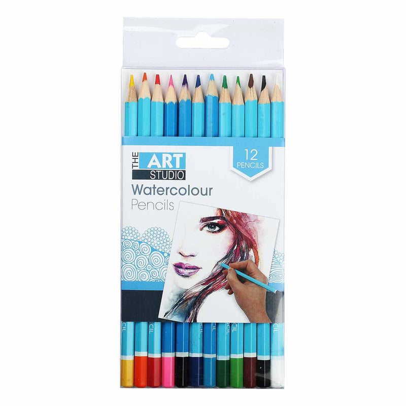 Medium Turquoise The Art Studio Watercolour Pencils (12 Pack) Pencils