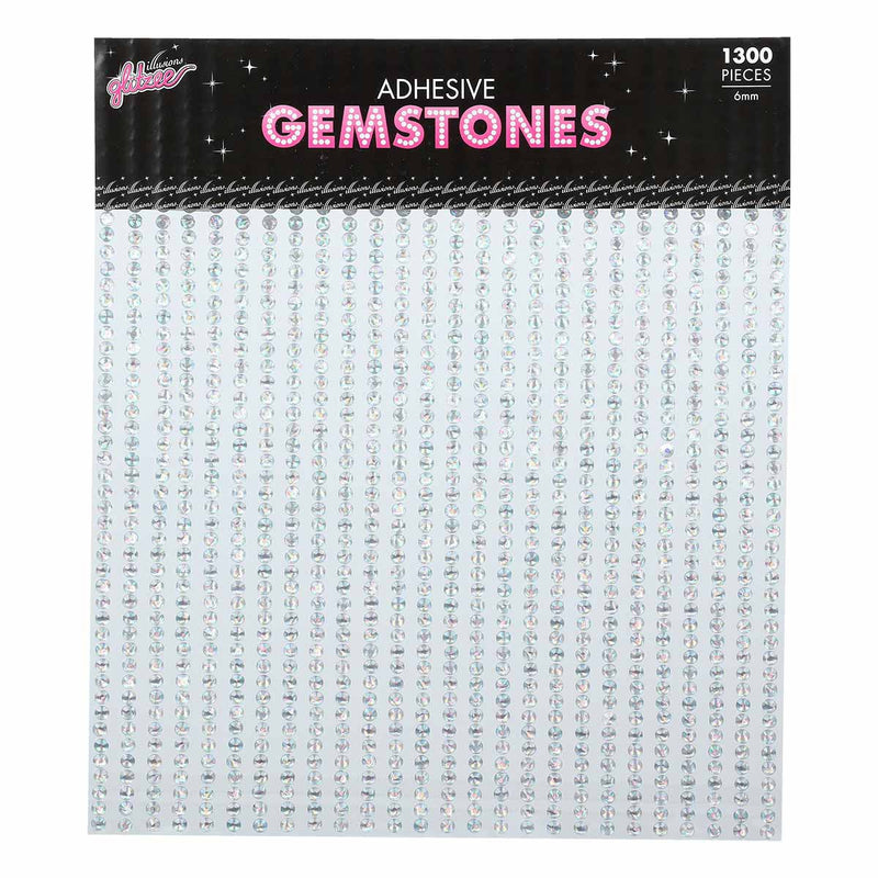 Lavender Illusions Glitzee Clear 6mm Adhesive Gemstones 1300pc Sequins and Rhinestons