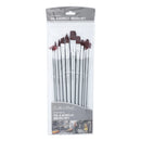Lavender Eraldo Di Paolo Burgundy Synthetic Oil & Acrylic Brush Set