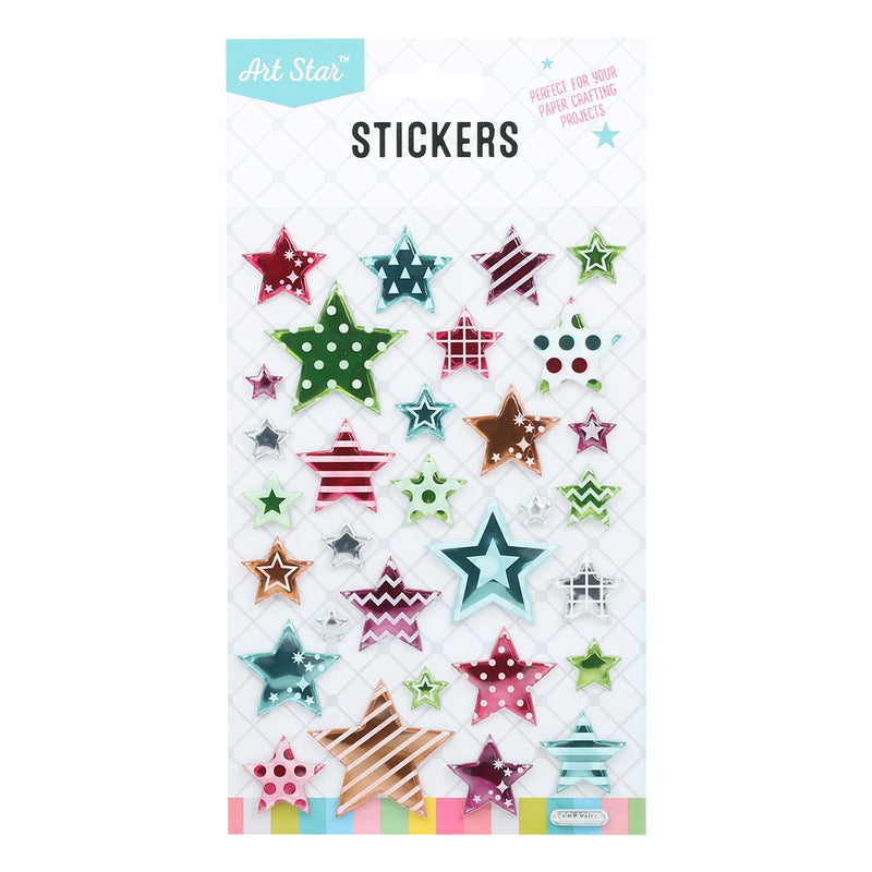Lavender Art Star PVC Stickers - Celebration Stickers
