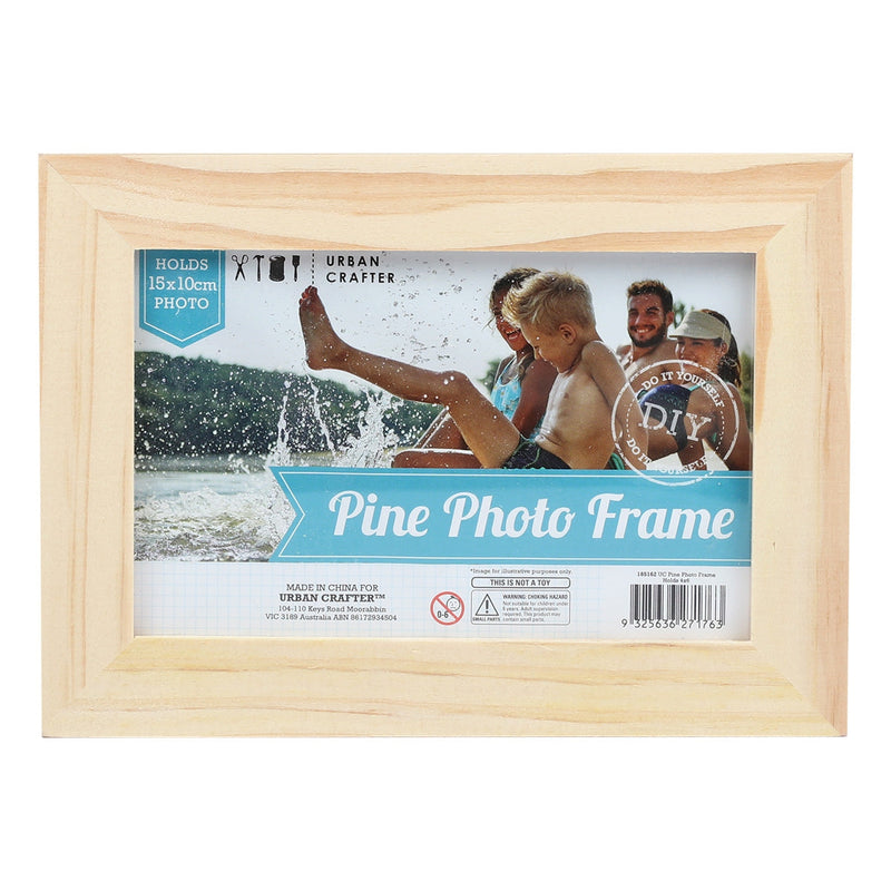Urban Crafter Pine Photo Frame Holds 4x6 18x13x1.5cm