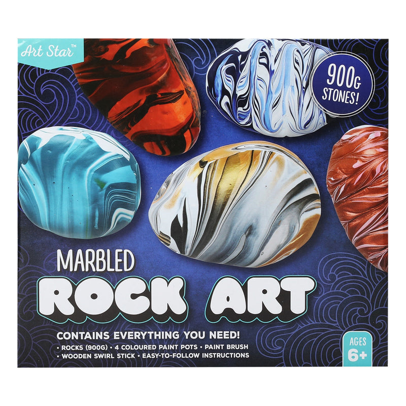 Dark Slate Blue Art Star Marbled Rock Art Kit Kids Kits