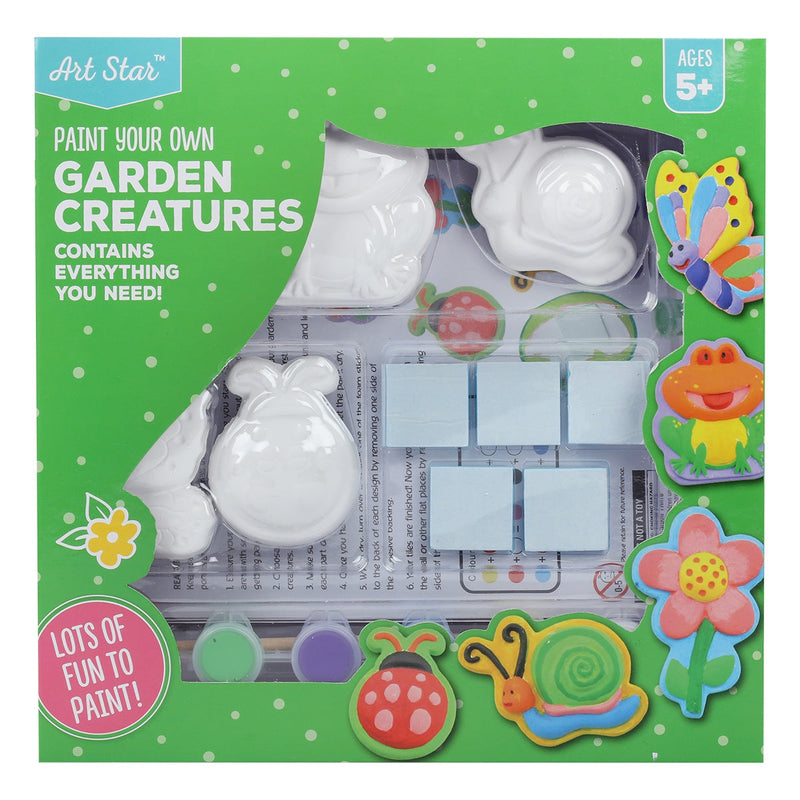 Gray Art Star Paint Your Own Garden Creatures Activity Kit Kids Craft Kits