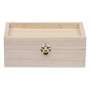 Gray Urban Crafter Paulownia Ridged Lid Box 15 x 9 x 6cm Boxes