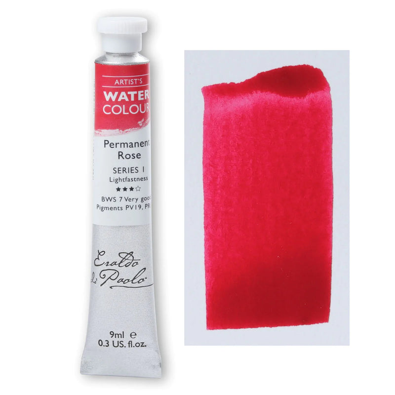 Firebrick Eraldo Di Paolo Watercolour Permanent Rose 9ml Watercolour Paints