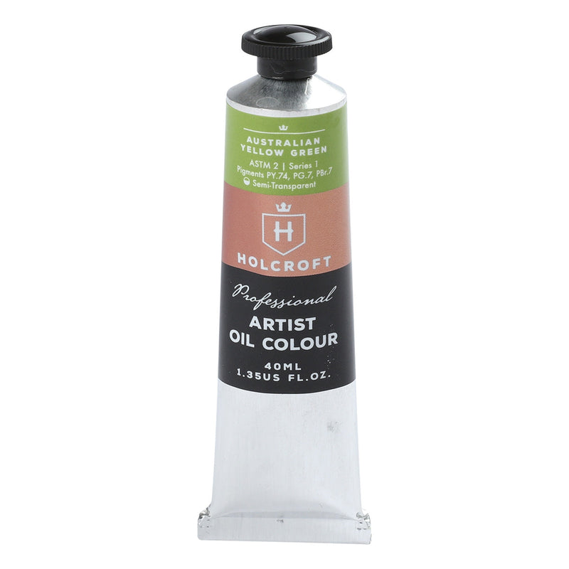 Rosy Brown Holcroft Artist Oil Paint40ml-Aust Yellow Green S1 Oil
