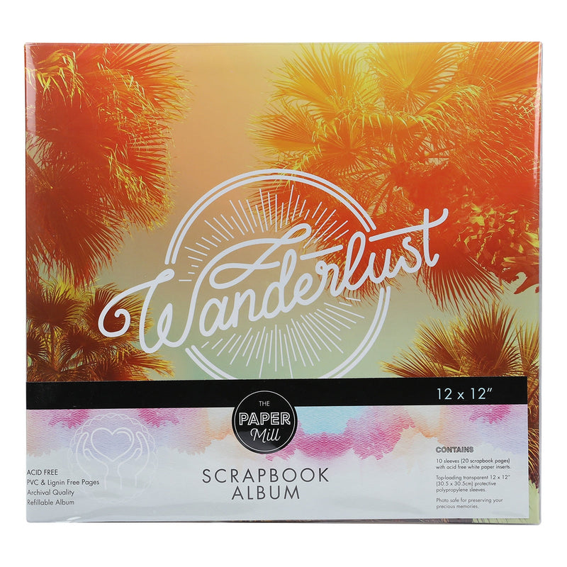 Rosy Brown The Paper Mill Scrapbook Album 12 x 12 Inches Tropical Wanderlust Albums