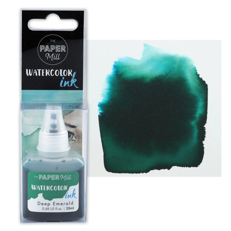Dark Slate Gray The Paper Mill Watercolour Ink Deep Emerald 20ml Inks