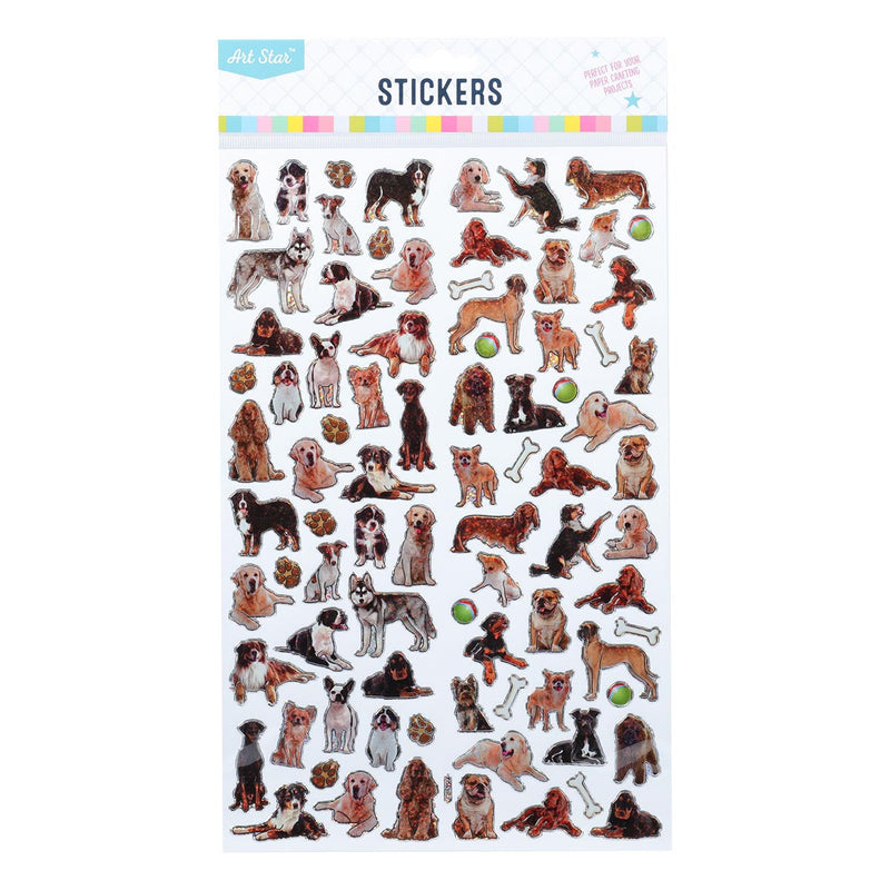White Smoke Art Star Golden Outline Laser Stickers - Dogs Stickers