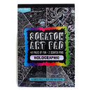 Black Art Star A5 Scratch Art Holographic  40 Sheets Kids Craft Kits