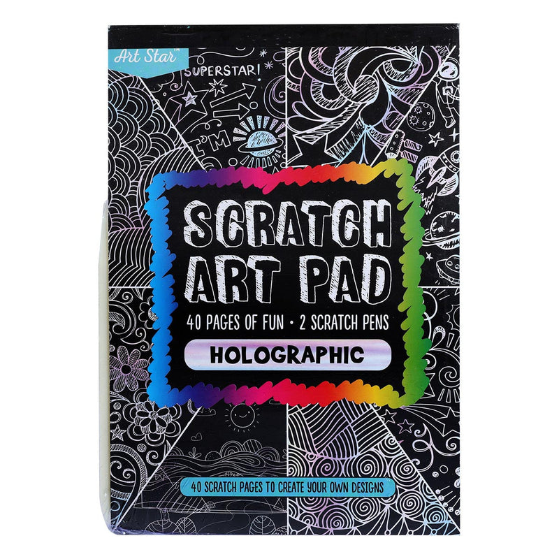 Art Star A5 Scratch Art Holographic  40 Sheets