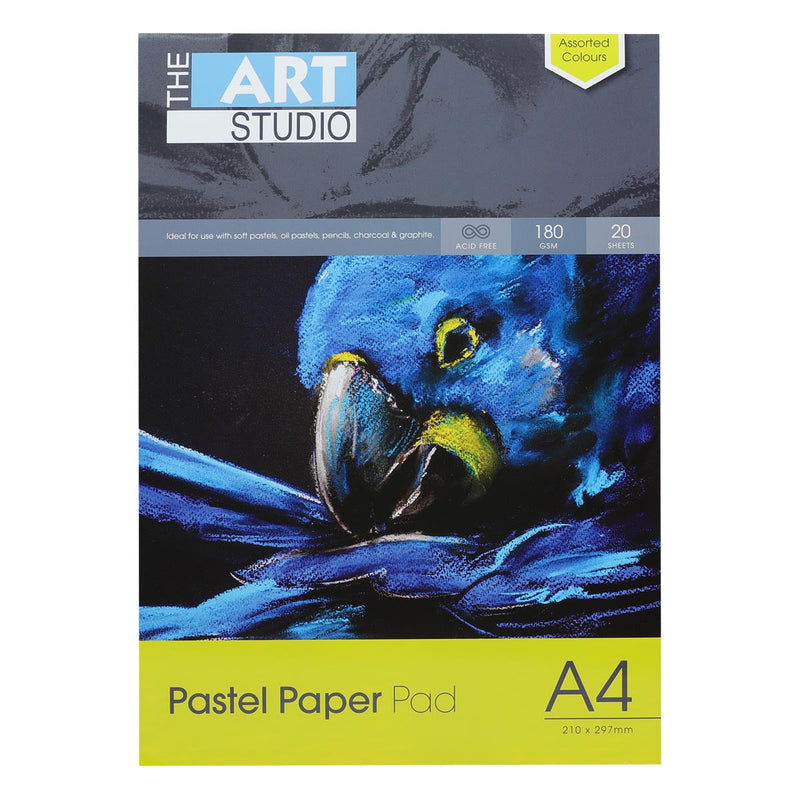 The Art Studio A4 180gsm Pastel Paper Pad Assorted Colours 20 Sheets