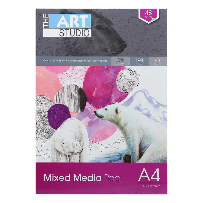 The Art Studio A4 Mixed Media 190gsm 48 Sheets