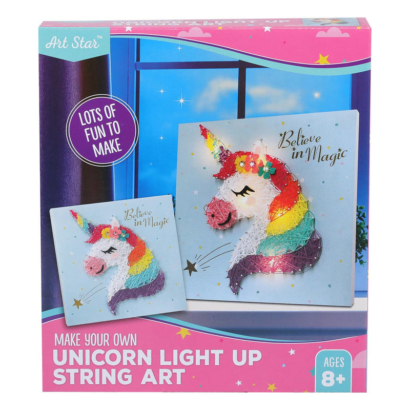Dodger Blue Art Star Make Your Own Unicorn Light Up String Art Kit Kids Craft Kits