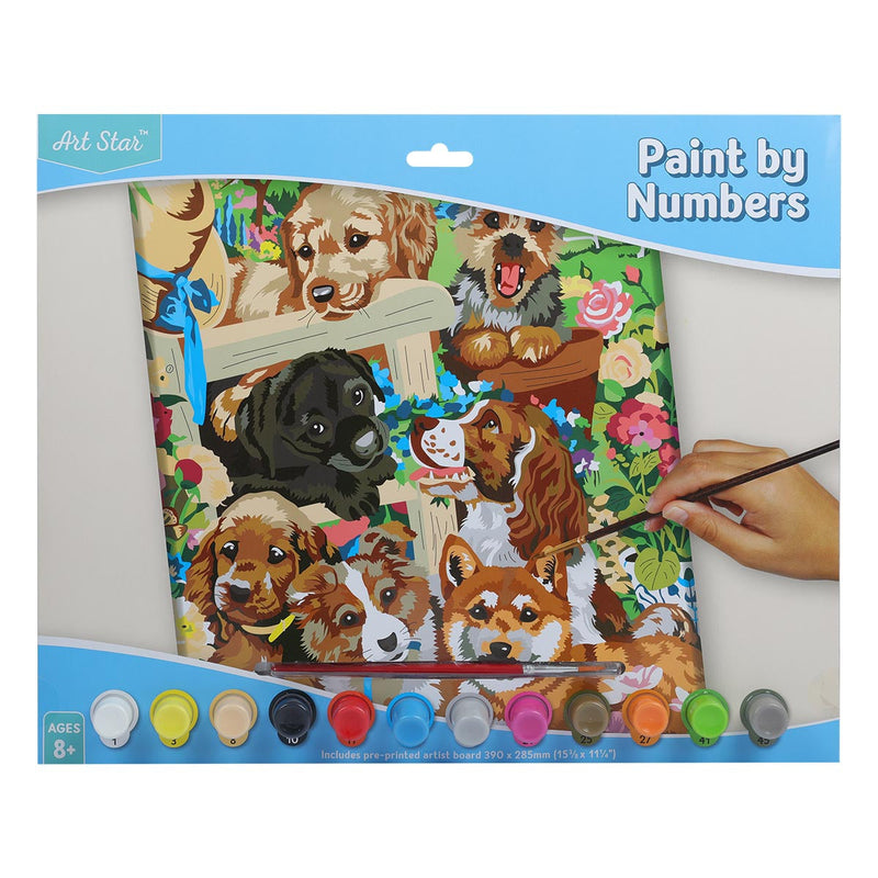 Sienna Art Star Paint By Number Large Puppy Friends Kids Craft Kits