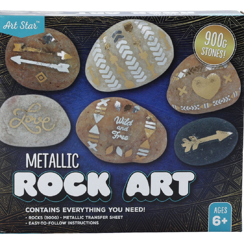 Dim Gray Art Star Metallic Rock Art Kit Kids Craft Kits