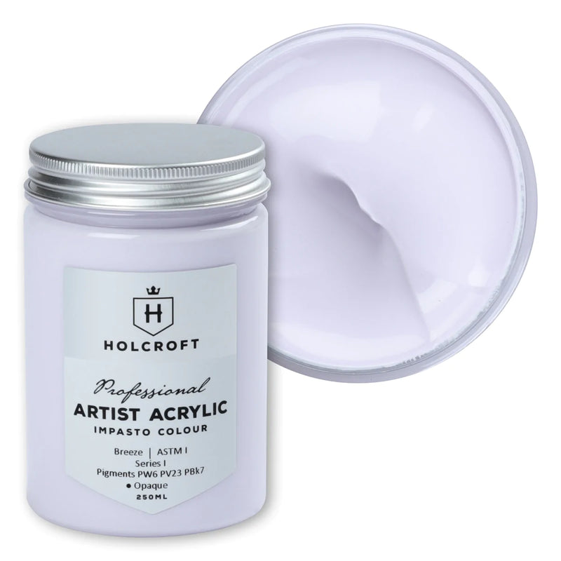 Light Gray Holcroft Professional Acrylic Paint - Breeze 250ml S1 Acrylic Paints