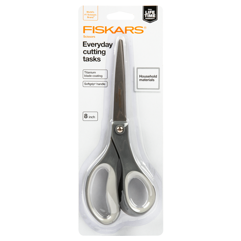 Lavender Fiskars Titanium 8" Softgrip Scissor Quilting and Sewing Tools and Accessories
