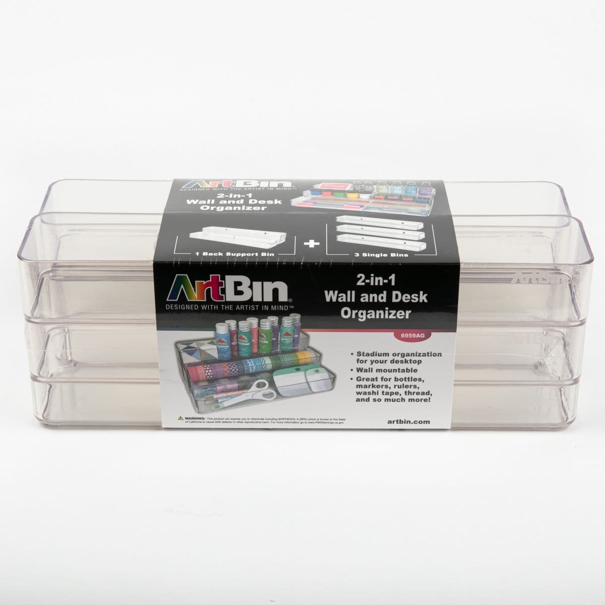 ArtBin 2-In-1 Wall and Desktop Organizer-Clear