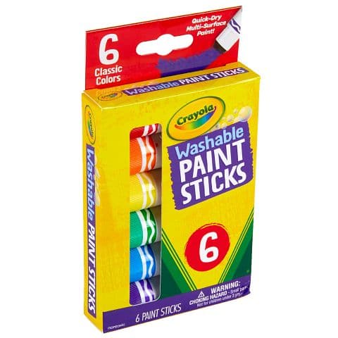 Gold Crayola Washable Paint Sticks 6 Colours Kids Paints