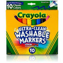 Orange Crayola Ultra-Clean Classic Washable Marker 10 Colours Kids Markers