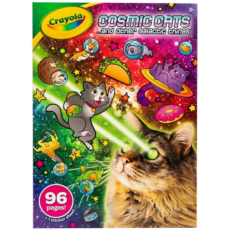 Dark Khaki Crayola Cosmic Cats Coloring Book 96 Pages Kids Activity Books