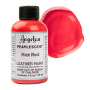 Light Gray Angelus Pearlescent Acrylic Paint Riot Red