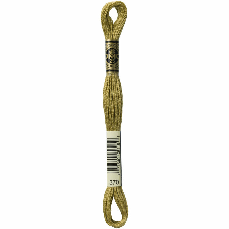 Olive Drab DMC Stranded Cotton Art 117  - 370 Needlework Threads