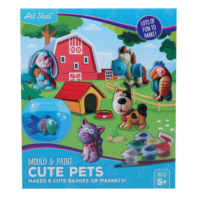 Medium Sea Green Art Star Mould and Paint Plaster Cute Pets Kit Kids Craft Kits