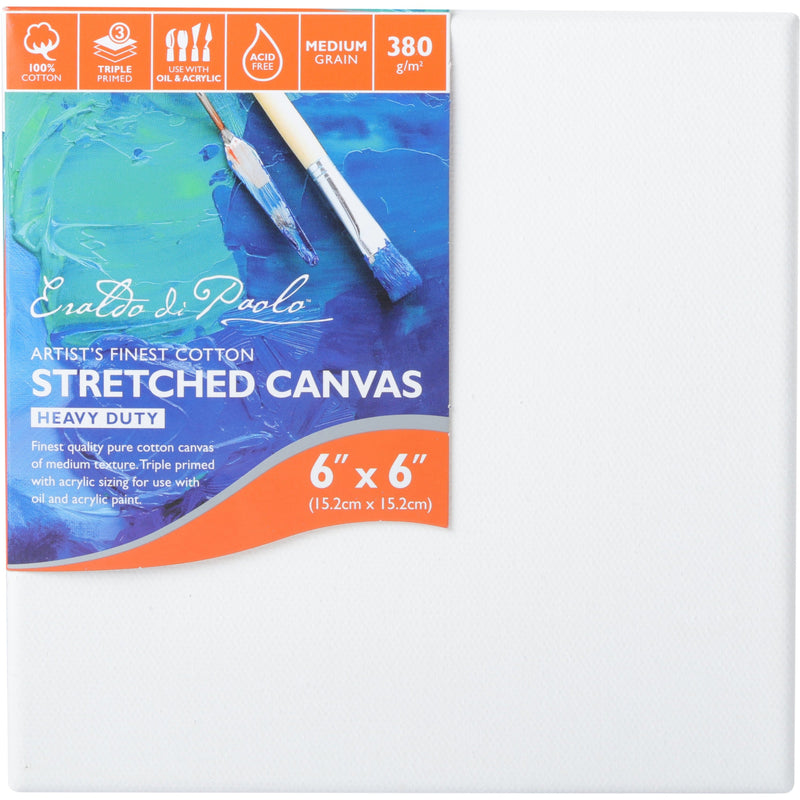 Royal Blue Eraldo Di Paolo Stretched Canvas Gallery Wrapped 6 x 6 Inches Box of 10 Canvas