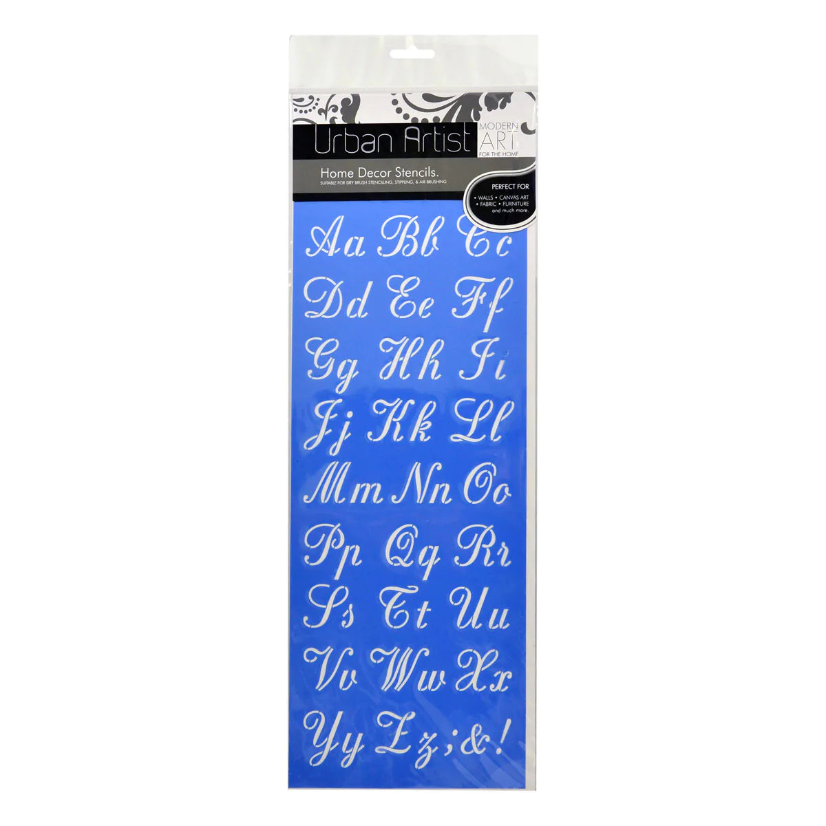 Script Line Decor Patton Urban Artist Home Decor Stencil Alphabet Script