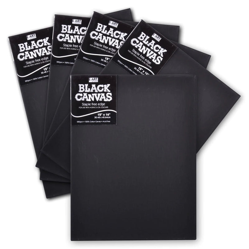 Dark Slate Gray The Art Studio 16mm Thin Bar Black Stretched Canvas 12 x 16 Inches 5 Pack Canvas and Painting Surfaces