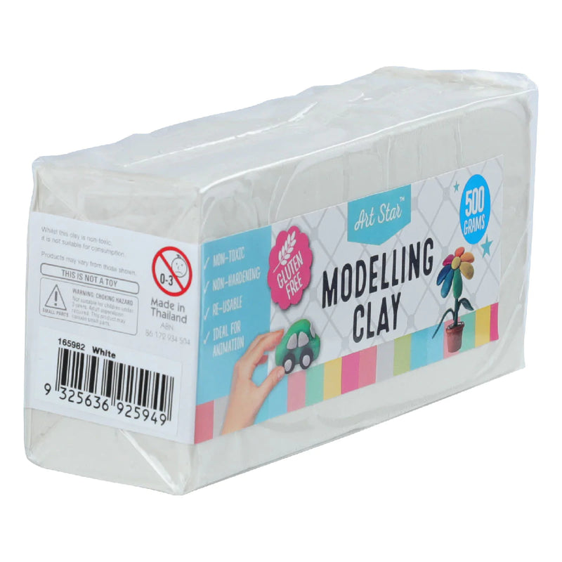 Medium Aquamarine Art Star Modelling Clay White 500g Kids Modelling Supplies