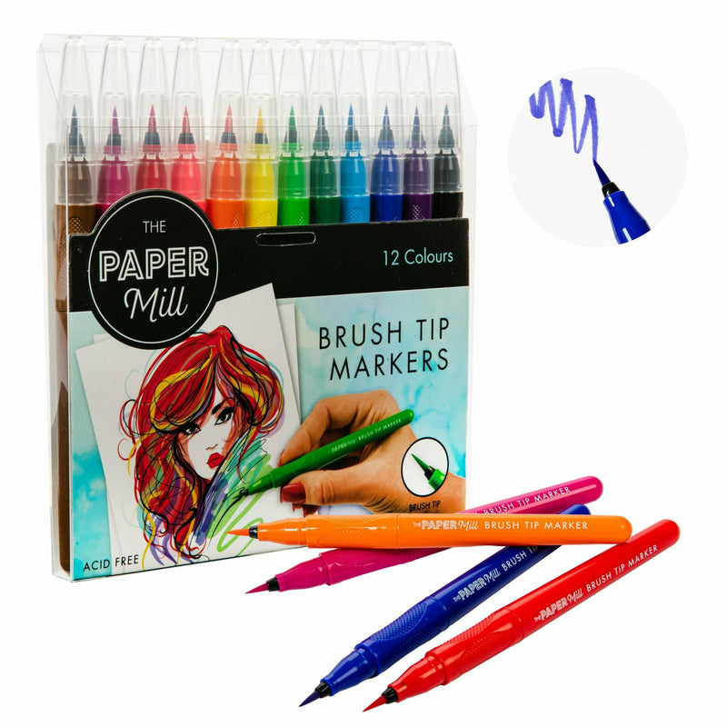 Paper Mill Brush Tip Markers (12 Piece)