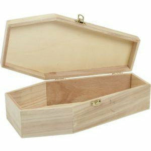Tan Art Star Halloween Large Coffin Box 30cm Halloween