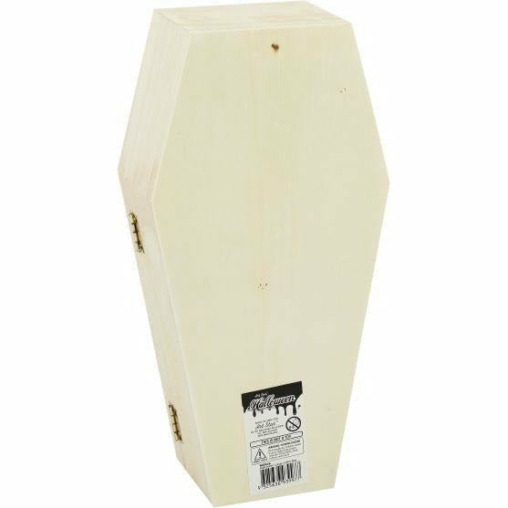 Light Gray Art Star Halloween Large Coffin Box 30cm Halloween