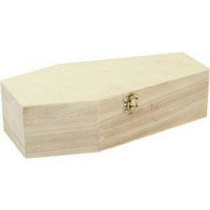 Tan Art Star Halloween Large Coffin Box 30cm Halloween