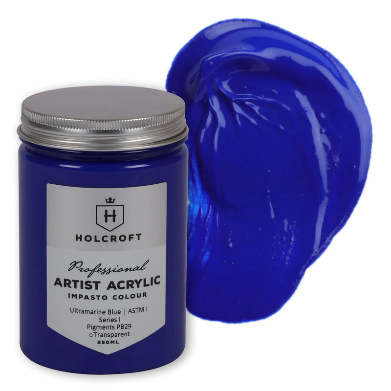 Holcroft Professional Acrylic Impasto Paint Ultramarine Blue S1 250ml