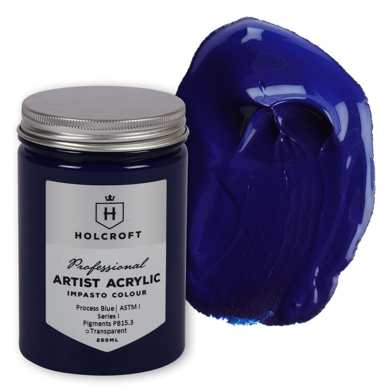 Holcroft Professional Acrylic Impasto Paint Process Blue 250ml