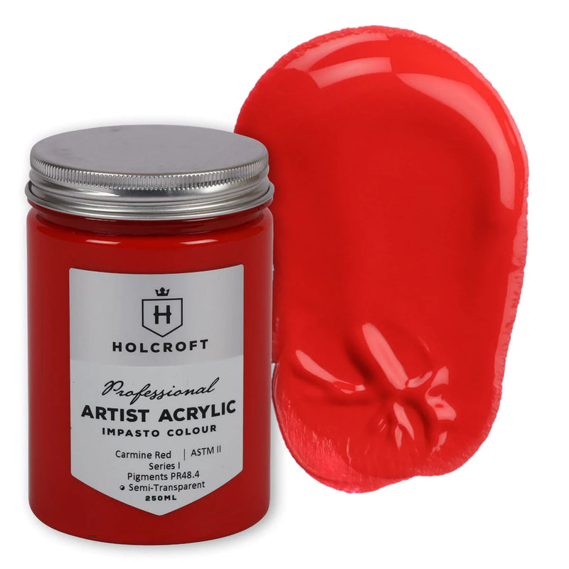 Holcroft Professional Acrylic Impasto Paint Carmine Red S1 250ml