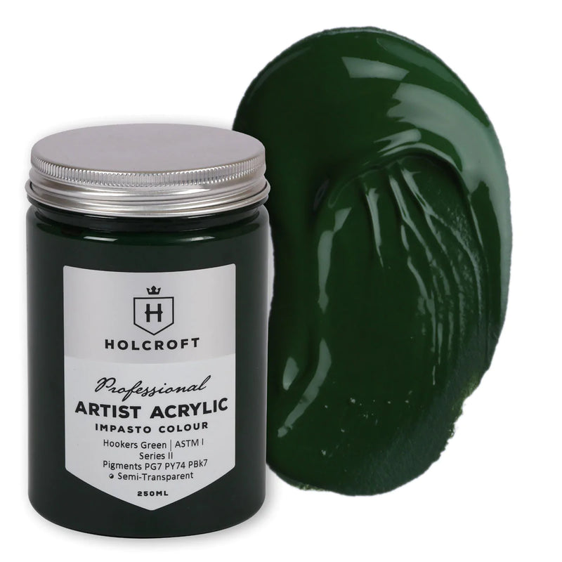 Holcroft Professional Acrylic Impasto Paint Hookers Green S2 250ml