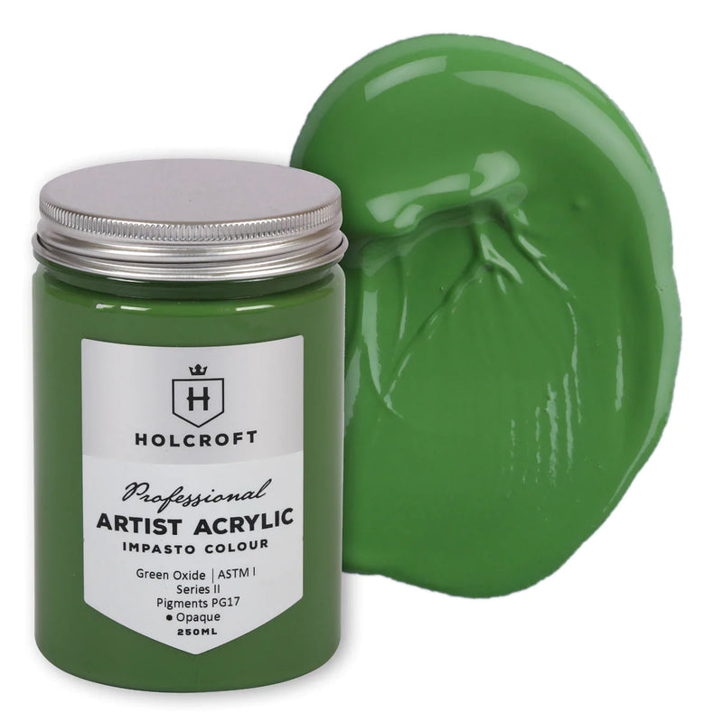 Holcroft Professional Acrylic Impasto Paint Green Oxide S2 250ml