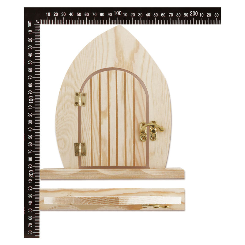 Tan Urban Crafter Freestanding Opening Fairy Door 18.5x3x21cm Wood Crafts