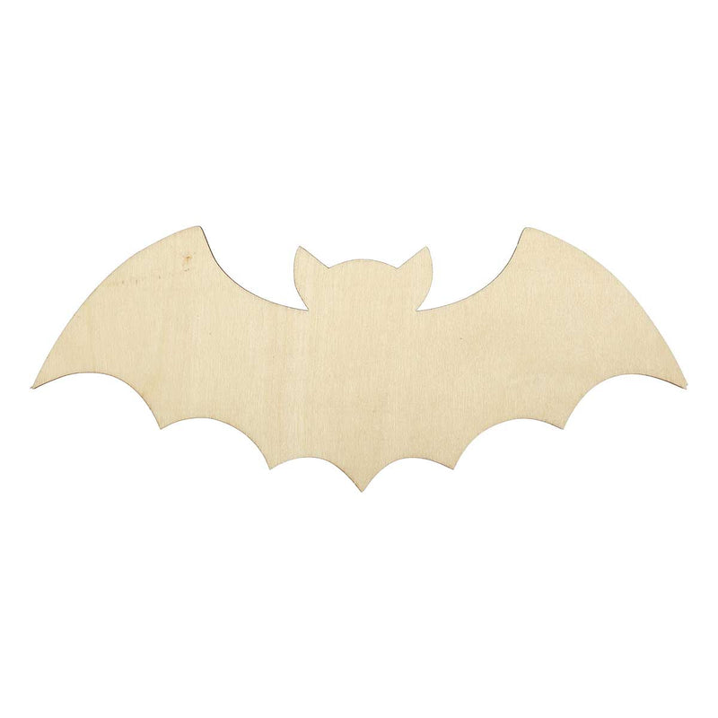 Wheat Plywood Laser Cut Bat 22 x 9cm Halloween