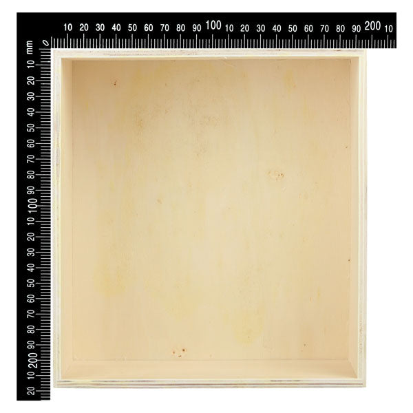 Pale Goldenrod Urban Crafter Plywood Solid Crate Small 22 x 20 x 12cm Wood Crafts