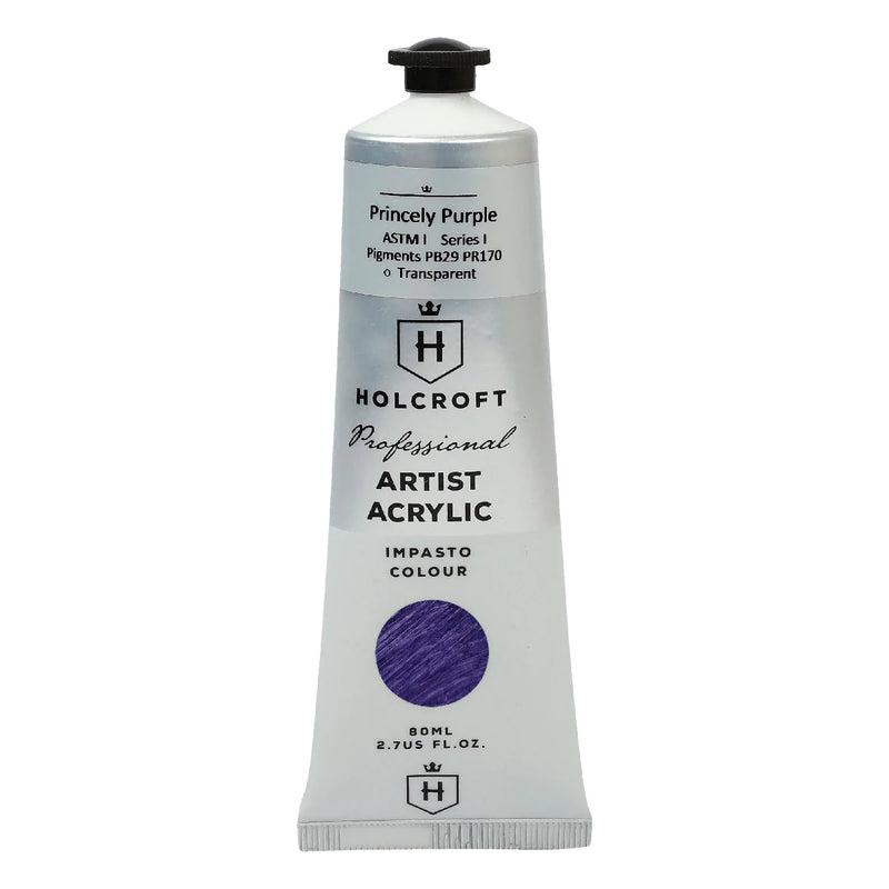Gray Holcroft Professional Acrylic Impasto Paint Princely Purple S1 80ml Acrylic Paints